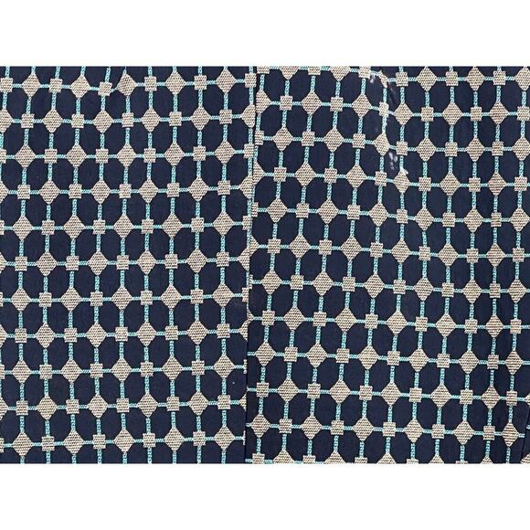 Tara Jarmon Geometric Print Long Sleeve Double Breasted Jacket Navy Women's 38 - Picture 9 of 9